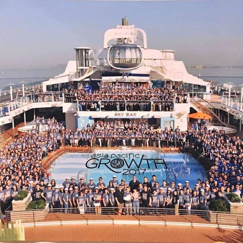 Thousands of USANA distributors gathered on a cruise ship deck at the Asia Pacific Growth 2017 event